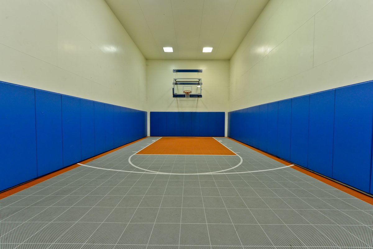 The Met Warner Center indoor basketball court — Woodland Hills condos
