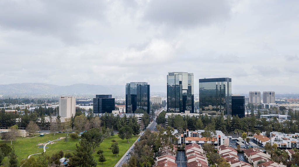 Warner Woodlands Two private patio garden view — Woodland Hills condos